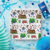 Camping oder Mittelwestlich Themenglückscamper Geb Pappteller (Party)