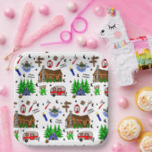 Camping oder Mittelwestlich Themenglückscamper Geb Pappteller (Party)