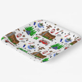 Camping oder Mittelwestlich Themenglückscamper Geb Pappteller (Gewinkelt)