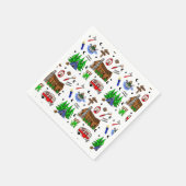 Camping oder Mittelwestlich Themenglückscamper Geb Serviette (Ecke)