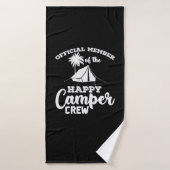 Camping "Official Member of Happy Camper Crew" Badehandtuch (Badehandtuch)