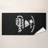 Camping "Official Member of Happy Camper Crew" Badehandtuch (Badehandtuch)