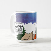 Camping ohne Bier Kaffeetasse (Vorderseite Links)