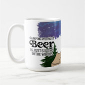 Camping ohne Bier Kaffeetasse (Links)