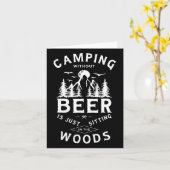 Camping ohne Bier sitzt nur im Wald Karte (Gelbe Blume)