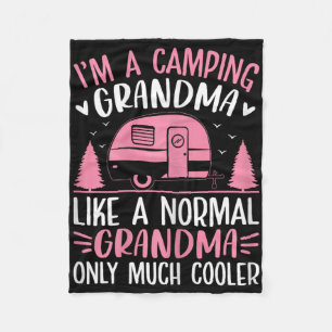 Camping-Oma wie normale Oma, nur cooler Fu Fleecedecke