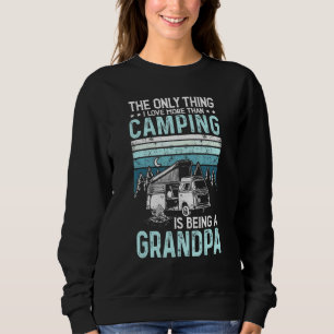 Camping Opa Retro Vintag Großmutter im Freien Sweatshirt