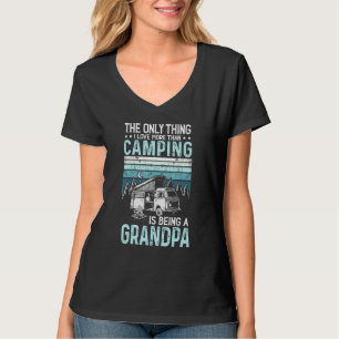 Camping-Opa Retro Vintage Outdoor-Großeltern T-Shirt