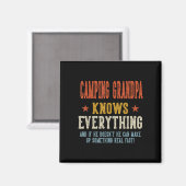 Camping Opa weiß alles Vatertag Magnet (Vorderseite/Rückseite)