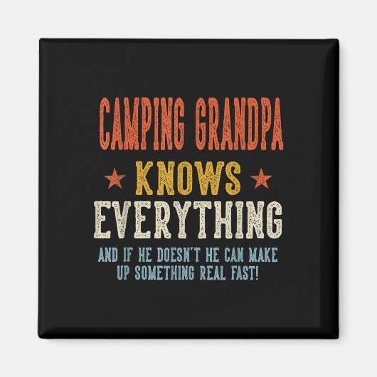 Camping Opa weiß alles Vatertag Magnet (Vorne)