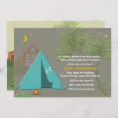 Camping Out Party Einladung (Vorne/Hinten)
