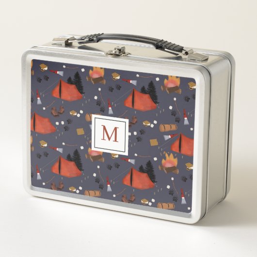 Camping Outdoor Adventure Sommer Campfire Kinder Metall Brotdose (Vorderseite)