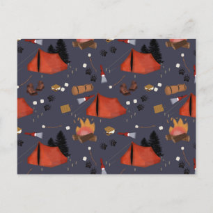 Camping Outdoor Adventure Sommerfeuer Feiertagspostkarte