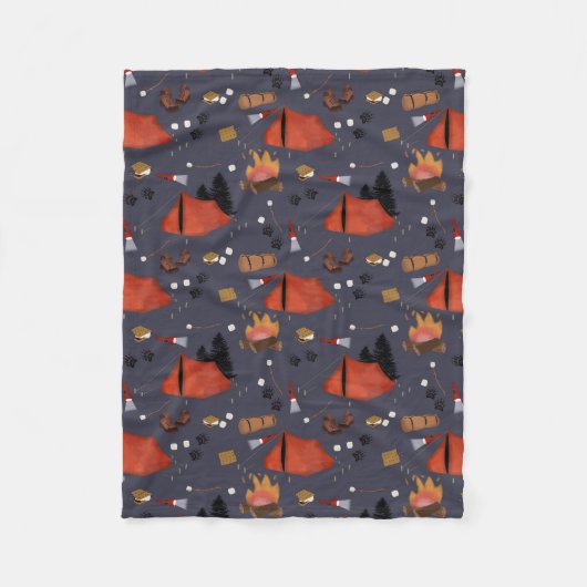 Camping Outdoor Adventure Sommerfeuer Fleecedecke (Vorderseite)