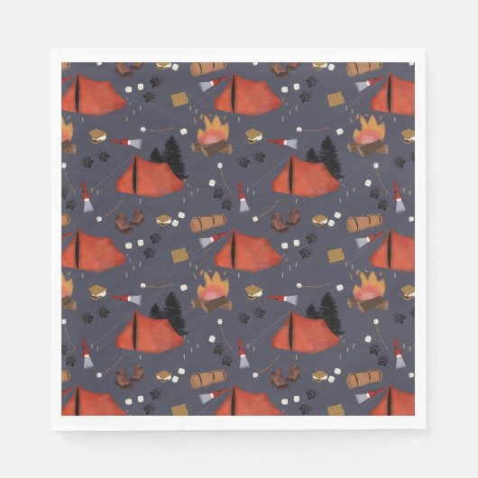 Camping Outdoor Adventure Sommerfeuer Serviette (Vorderseite)