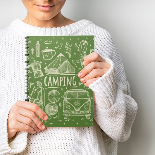Camping Outdoor Illustration Notizblock