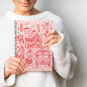 Camping Outdoor Illustration Notizblock