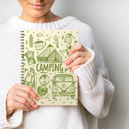 Camping Outdoor Illustration Notizblock