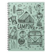 Camping Outdoor Illustration Notizblock (Vorderseite)
