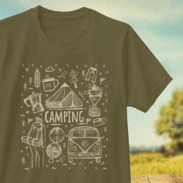 Camping Outdoor Illustration T-Shirt