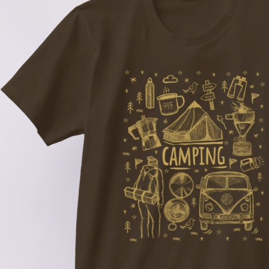 Camping Outdoor Illustration T-Shirt