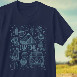 Camping Outdoor Illustration T-Shirt