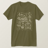 Camping Outdoor Illustration T-Shirt (Design vorne)