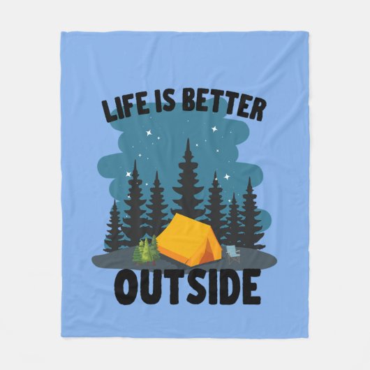 Camping Outdoor Lover Fleecedecke (Vorderseite)