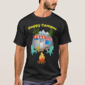 Camping Outdoor National Park Happy Forest Camper T-Shirt (Vorderseite)