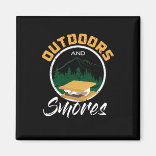 Camping - Outdoor und Smores Magnet