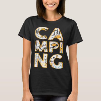 Camping Outdoor-Wandercamper niedliche Grafik T-Shirt