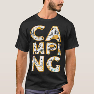 Camping Outdoor-Wandercamper niedliche Grafik T-Shirt