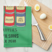 Camping-Packungsliste der gebackenen Bohnen Hot Do Geschirrtuch (Viertel Falte)