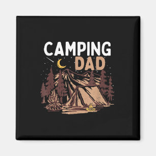 Camping Papa Camper Frohen Vatertag Lagerfeuer Män Magnet