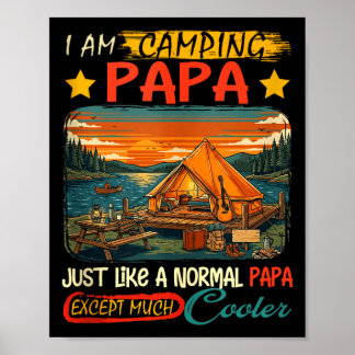 Camping Papa Definition viel cooler Vatertag Poster