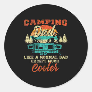 Camping Papa Pop-Up-Camper Rv-Anhänger Retro Vinta Runder Aufkleber