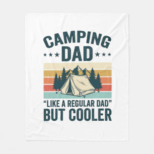 Camping Papa Vintage Retro Outdoor Vector Shirt De Fleecedecke