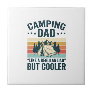 Camping Papa Vintage Retro Outdoor Vector Shirt De Fliese