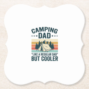 Camping Papa Vintage Retro Outdoor Vector Shirt De Untersetzer