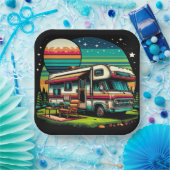 Camping Papier Teller! Pappteller (Party)