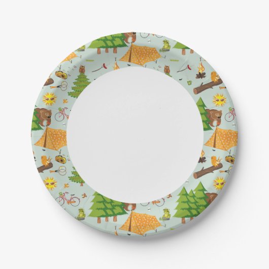 Camping Pappteller (Vorderseite)