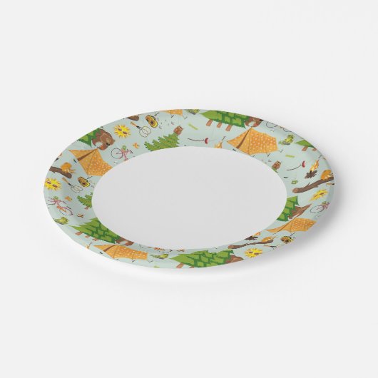 Camping Pappteller (Schrägansicht)