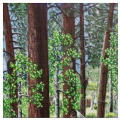 Camping Paradise Stoff (Nahaufnahme)