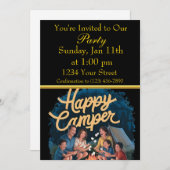 Camping PARTY Einladung (Vorne/Hinten)