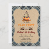 Camping - Party Einladung (Vorderseite)