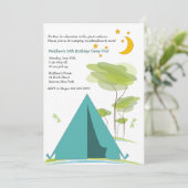 Camping Party Einladung (Stehend Vorderseite)
