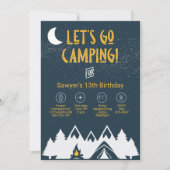 Camping Party Einladung (Vorderseite)