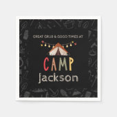 Camping Party Paper Napkins Serviette (Vorderseite)