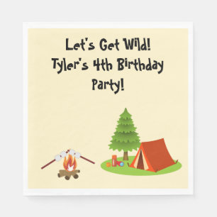 Camping Party Personalisiert Napkins Serviette