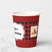 Camping Party Personalisiert Pappbecher (Rückseite)